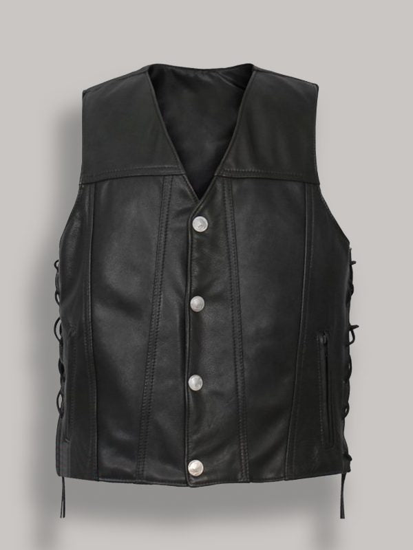 men-button-leather-vest-600x800-1.jpg Men Buffalo Nickel Snap Vest - Image 1