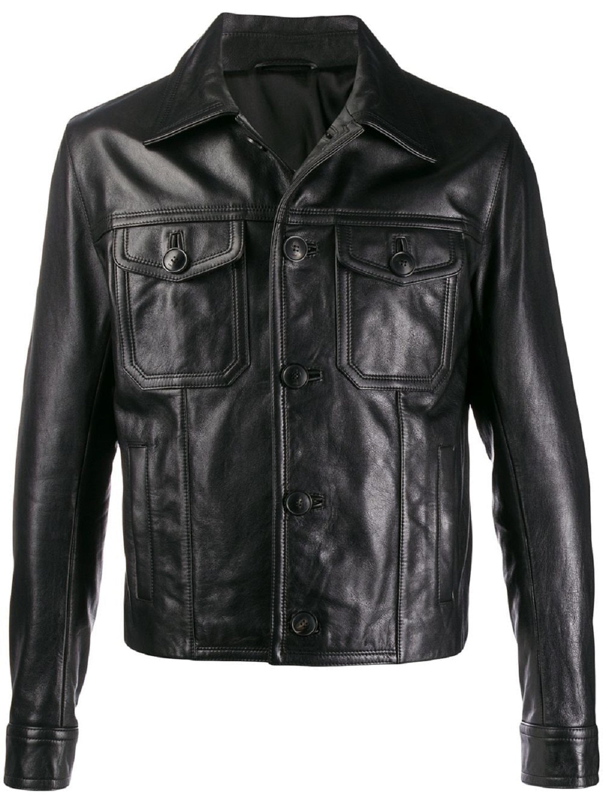 men-detective-leather-jacket-1.jpg Black Leather Jacket - Image 1