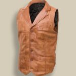 Men Tan Brown Vest