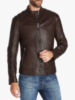 Brown Leather Jakcet - Image 4