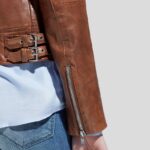 Emma Brown Motorcycle Leather Jacket - Image 3
