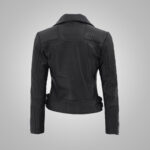 Nikki Roumel Black Leather Biker Jacket - Image 2