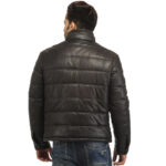 Men’s Real Soft Lamb Leather Puffer Jacket - Image 3
