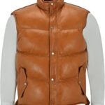 Men’s Lamb Puffer Leather Waistcoat
