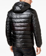 Leather Puffer Coat - Image 3