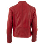 Women RAF B3 Sheepskin Red Biker Leather Jacket - Image 2