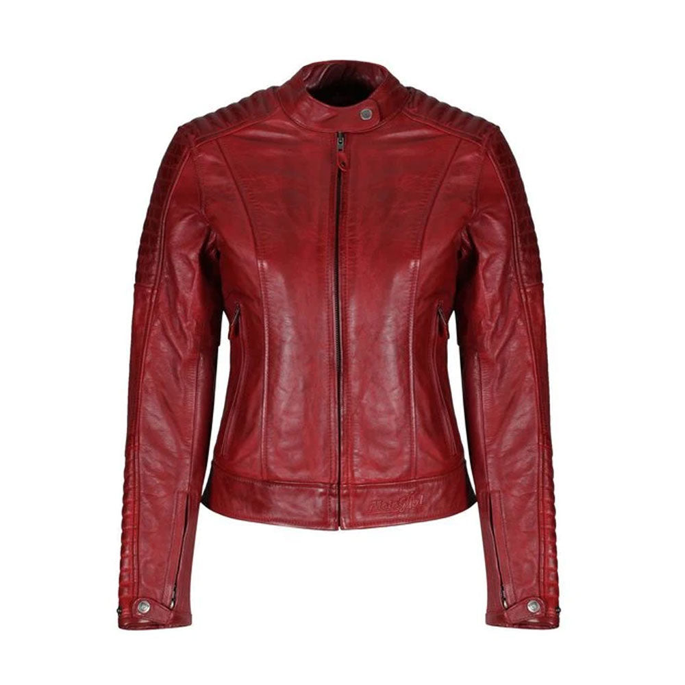 red-leather-jacket_a84b064f-2827-4a7b-af25-6413a0d7cba8.jpg Women Red B3 Sheepskin Leather Biker Jacket - Image 1