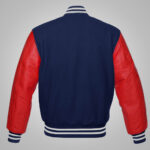 Mens Baseball Style Red and Blue Varsity Jacket - Image 2