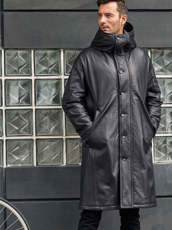 shearling-leather-coat-1_5581d899-7177-4718-85ce-2be7c269f034.jpg Leather Down Jacket Long Winter Overcoat Warm Oversize Outwear - Image 1