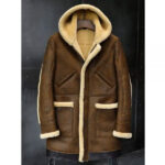 Sheepskin Coat Hooded Leather Jacket Fur Coat Mens Winter Coats Long Fur Jacket