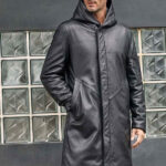 Overcoat Warm Down Jacket Black Leather Parkas Oversize Winter Outwear