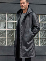 Overcoat Warm Down Jacket Black Leather Parkas Oversize Winter Outwear - Image 2
