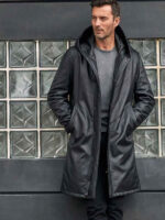 Overcoat Warm Down Jacket Black Leather Parkas Oversize Winter Outwear - Image 4