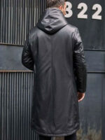 Cowhide Shearling Fur Parkas Hooded Leather Coat - Image 5