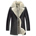 Liner Lambskin Coat 100% Genuine Leather Sheepskin Jacket Long Outerwear - Image 2