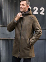Jacket Long Trench Coat Removable Hooded Fur Outwear Warmest Winter Overcoat - Image 2