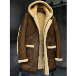 Sheepskin Coat Hooded Leather Jacket Fur Coat Mens Winter Coats Long Fur Jacket - Image 2