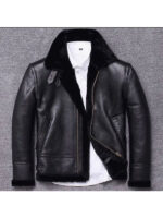 Mens Sheepskin Winter Fur Coat Jacket - Image 2