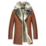 Liner Lambskin Coat 100% Genuine Leather Sheepskin Jacket Long Outerwear