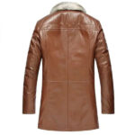 Liner Lambskin Coat 100% Genuine Leather Sheepskin Jacket Long Outerwear - Image 3