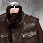 Mens Pilot’s Leather Aviator B3 Sheepskin Flying Bomber Jacket - Image 3