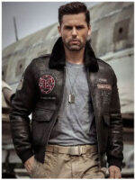 Mens Airforce Flight Coat Embroidered Jacket - Image 4