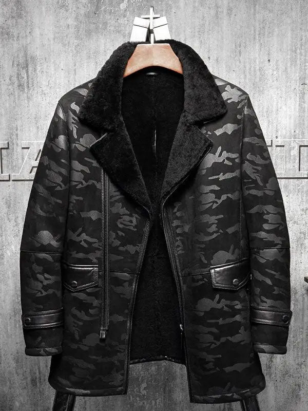 shearling-leather-coat4_d7465049-a348-458d-910c-3fbb25dff3bf.jpg Men’s Flying Fur Pilots Long Jacket Coat - Image 1