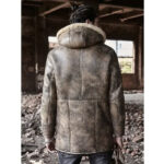 Sheepskin Coat Long Leather Jacket Hooded Fur Coat Thick Mens Winter Coats - Image 5