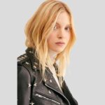 Eva Black Studded Leather Jacket - Image 4