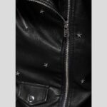 Isla Black Studded Leather Jacket - Image 3