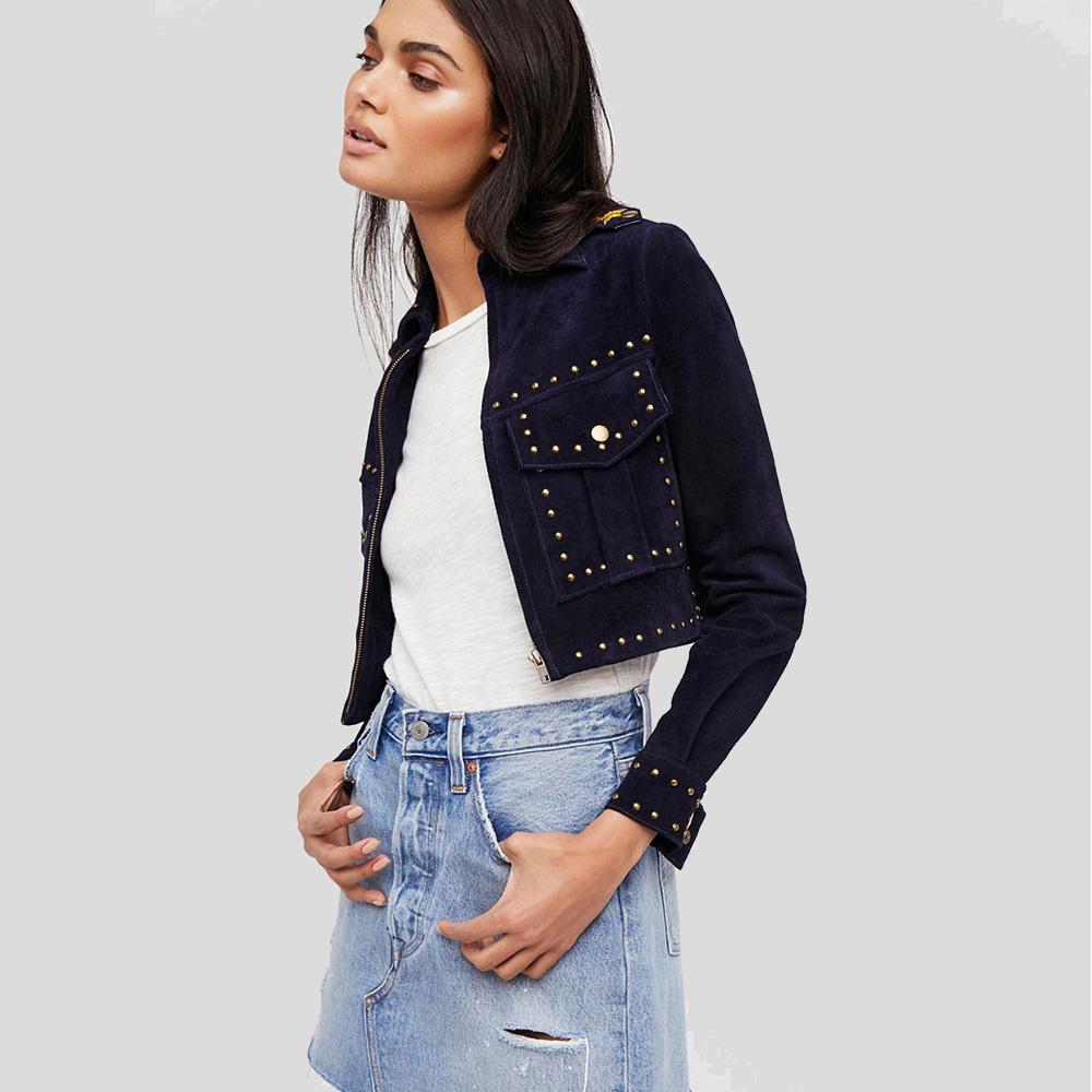 studded-leather-jacket-suede-eliza-blue-1.jpg Eliza Blue Studded Suede Leather Jacket - Image 1