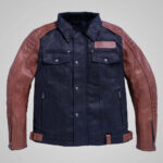 Replica Harley Davidson Hd Mc Mixed Media Bomber Jacket