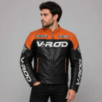 Replica Harley Davidson V-rod Motorcycle Racing Leather Jacket
