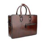 Maverick Modern Brown Leather Briefcase Bag