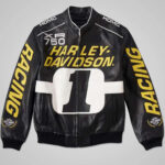 Replica Harley-Davidson 7 Star Denim Jacket with Premium Leather Sleeves