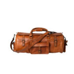 Roosevelt Brown Buffalo Leather Travel Duffle Bag