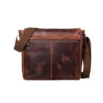 Roosevelt Brown Leather Satchel Messenger Bag