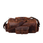 Roosevelt Buffalo Dark Brown Leather Duffle Bag