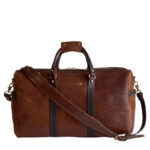 Travel Duffel Bison Walnut Leather Bag