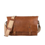 Walker Brown Leather Messenger Bag