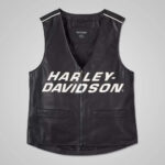 Replica Men's Harley Davidson Leather Vest in Black