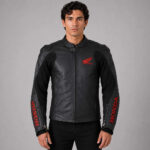 Replica Black Honda Motorbike Style Leather Jacket