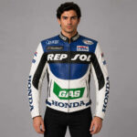 Replica Honda Repsol Gas Motorcycle Biker Leather Jacket