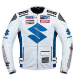Replica White Suzuki Motul Motorcycle Leather Racing Jacket