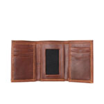 Ryder Reserve Bison Brown Leather Trifold Wallet