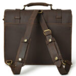 Barbour Leather Messenger Laptop Bag - Image 2