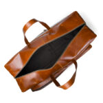 Buffalo Brown Leather Tennis Duffle Bag - Image 2