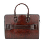 Maverick Modern Brown Leather Briefcase Bag - Image 2