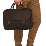Men's Barbour Wax Leather Briefcase - Image 2