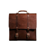 Men's Brown Leather Barbour Laptop Bag